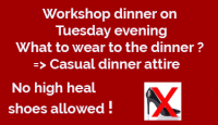 No high heels allowed at the dinner on Tuesday evening.